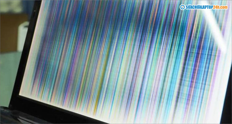 Màn hình laptop bị sọc nhiều màu do lỗi cáp