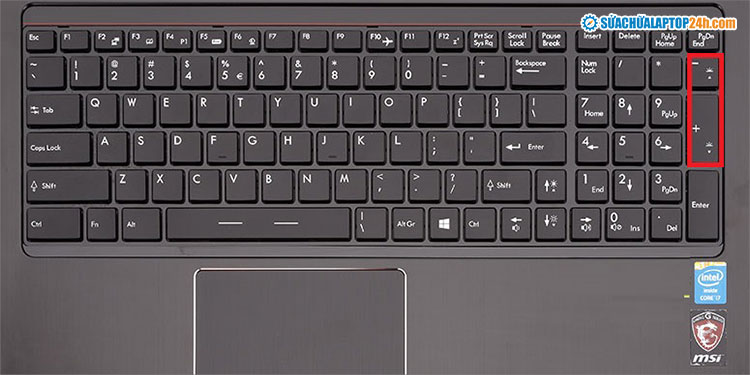 Biểu tượng phím tắt điều chỉnh đèn bàn phím trên laptop MSI