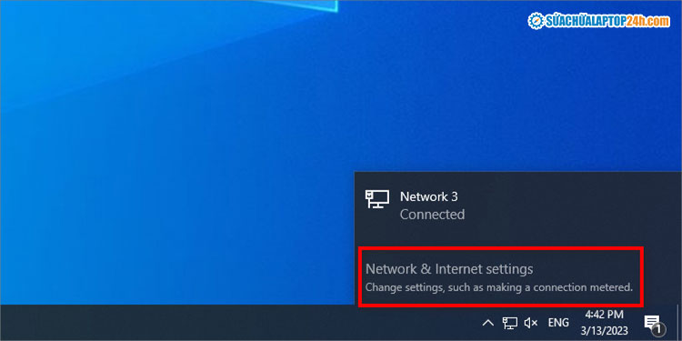 Chọn Network & Internet Settings