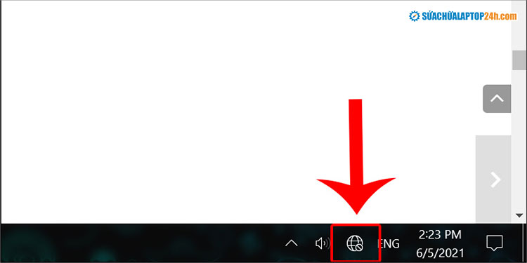 Nhấn đúp chuột vào biểu tượng WiFi trên thanh Taskbar để kích hoạt mạng