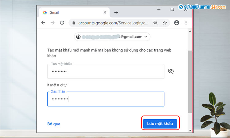 Đặt mật khẩu mới cho tài khoản Gmail