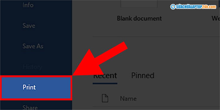 Chọn Print như hình