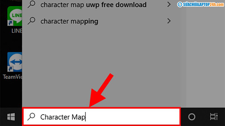 Chọn phần mềm Character Map