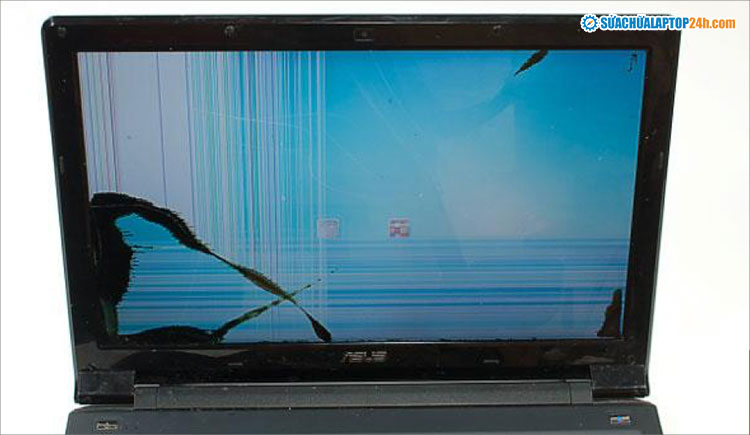 Màn hình laptop bị sọc do rơi vỡ