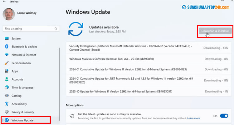 Kiểm tra phiên bản cập nhật Windows 11 trong mục Windows Update