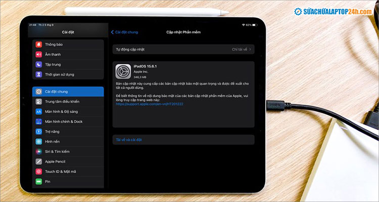  Cập nhật hệ điều hành để khắc phục lỗi màn hình iPad bị đốm đen do xung đột phần mềm