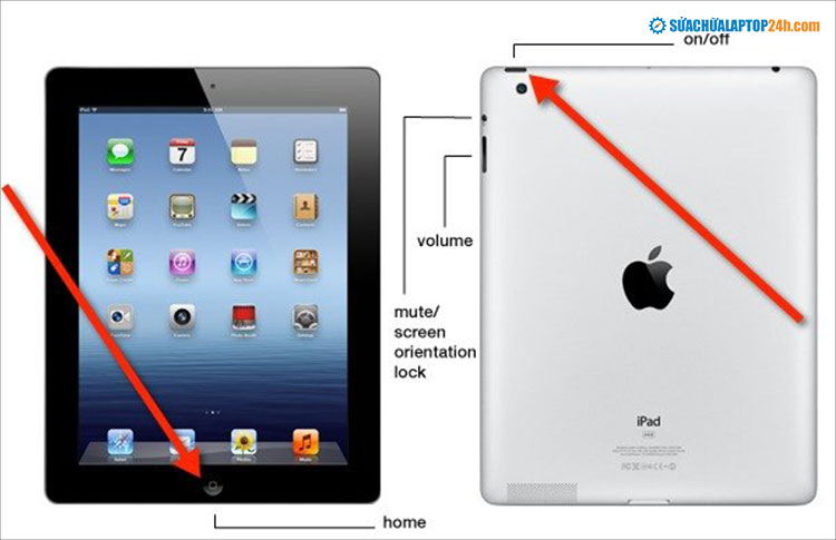 Hướng dẫn khởi động lại thiết bị để khắc phục màn hình iPad bị bóng mờ