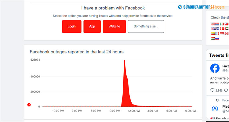 Facebook nhận hơn nửa triệu báo cáo ngừng hoạt động 