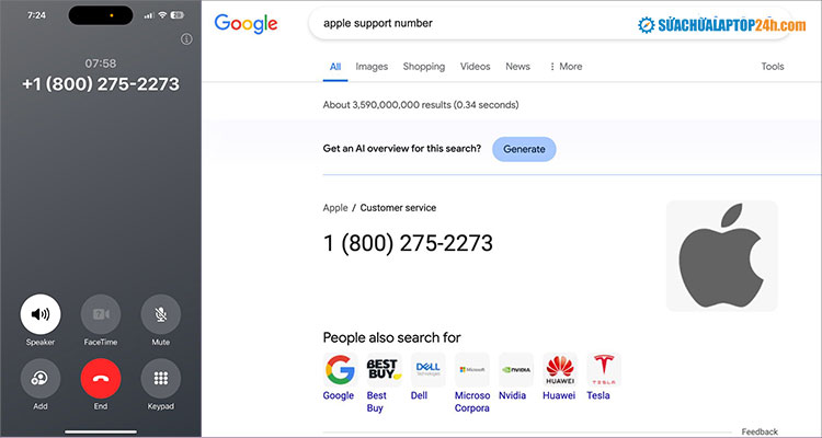 Hacker đã sử dụng tính năng giả mạo ID người gọi để giả mạo đường dây nóng Apple