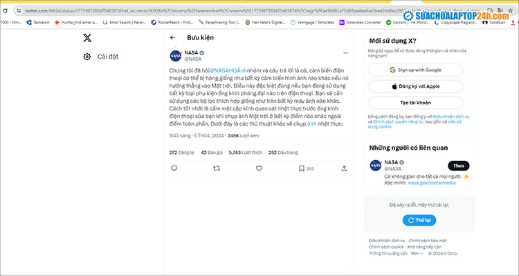 NASA hướng dẫn cách chụp nhật thực đúng cách