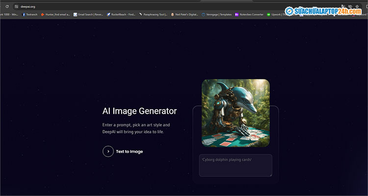 DeepAI cho phép người dùng tạo ảnh, video bằng AI dễ dàng