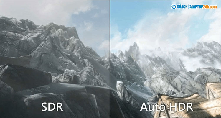 Sự khác biệt màu sắc giữa chế độ Auto HDR và SDR