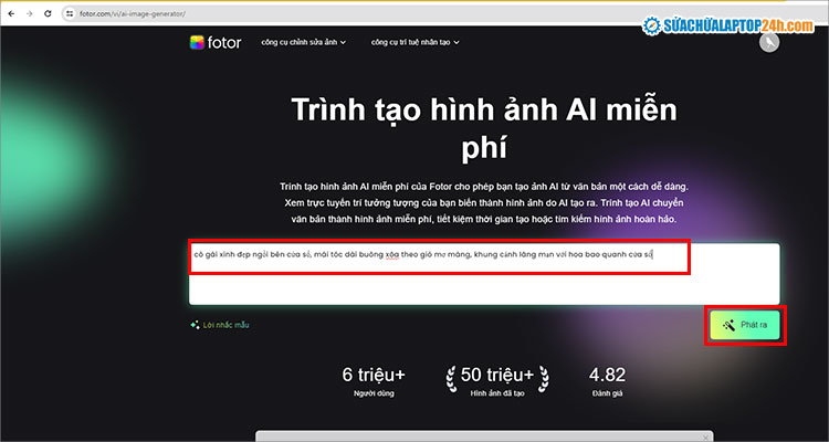 Nhập mô tả chi tiết để tạo hình ảnh bằng AI miễn phí phù hợp nhất