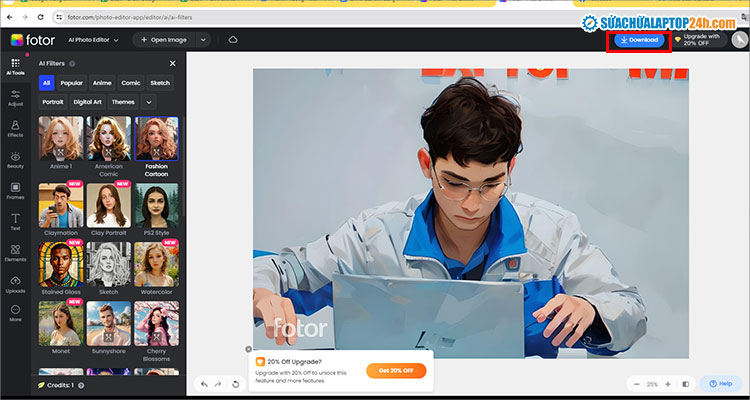 Hình ảnh được chỉnh sửa bằng AI Fotor