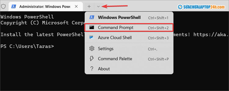 Chuyển đổi từ Terminal sang Command Prompt