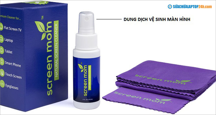 Chuẩn bị dụng cụ vệ sinh màn hình PC như hình