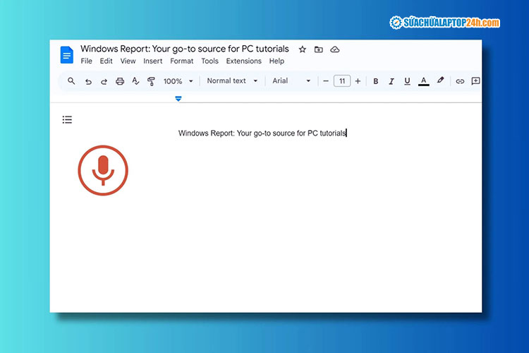 Công cụ Voice typing của Google Docs