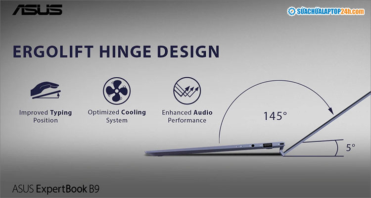 Bản lề Ergolift mang lại nhiều lợi ích cho người dùng và hoạt động của laptop
