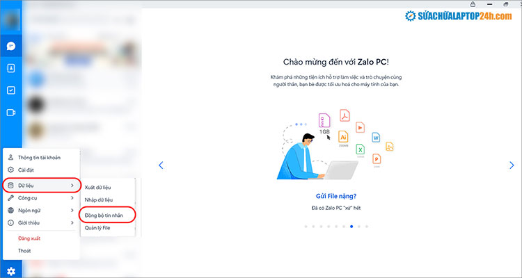 Chọn đồng bộ tin nhắn