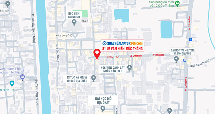 Vị trí cơ sở Sửa chữa Laptop 24h Lê Văn Hiến trên Google map
