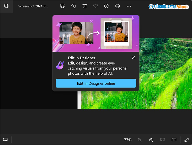 Chỉnh sửa ảnh trực tiếp ở Microsoft Designer