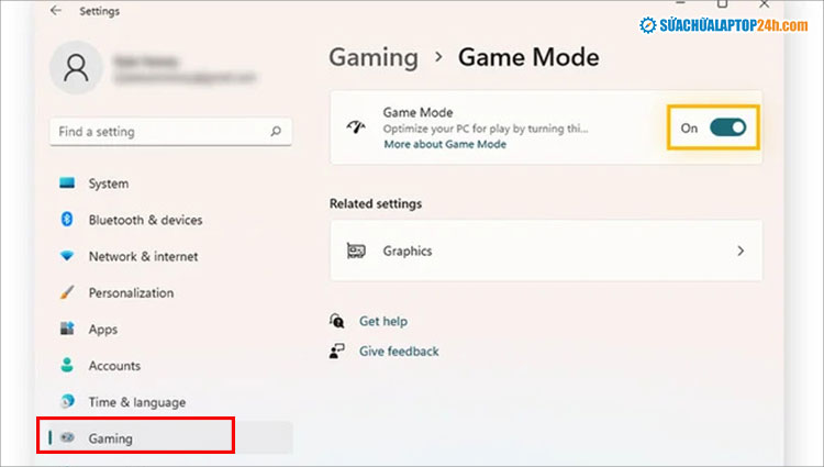 Bật chế độ Game Mode trên Win 11 như hình để chơi game mượt hơn