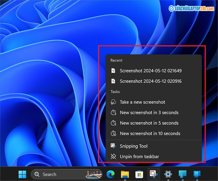 Tính năng Jumplist nhảy trên thanh Taskbar