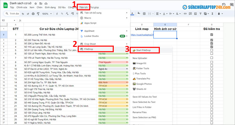 Chọn Start FileDrop