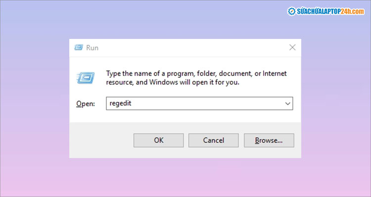 Mở cửa sổ Registry Editor