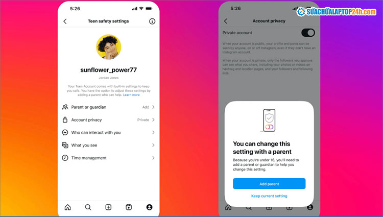 Instagram Teen Accounts cho người dùng dưới 16 tuổi