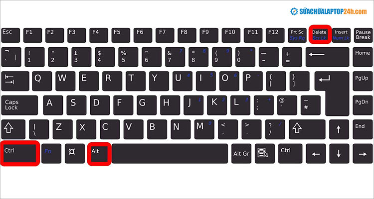 Nhấn tổ hợp phím như hình để thoát khỏi trình duyệt Chrome khi bị tấn công