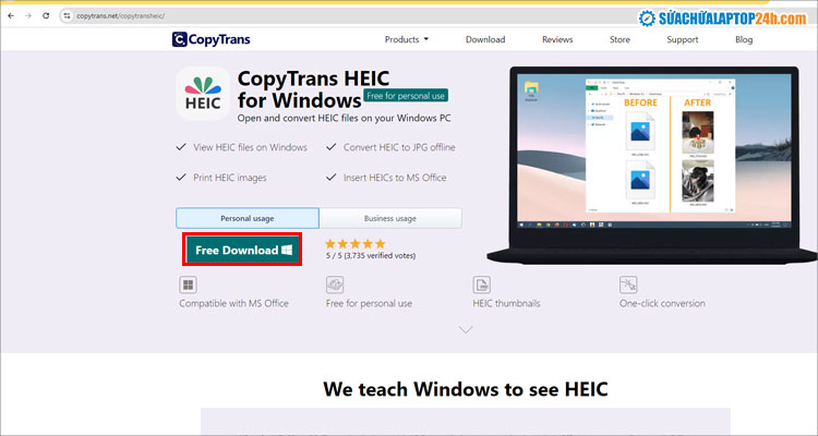 Chọn Free Download