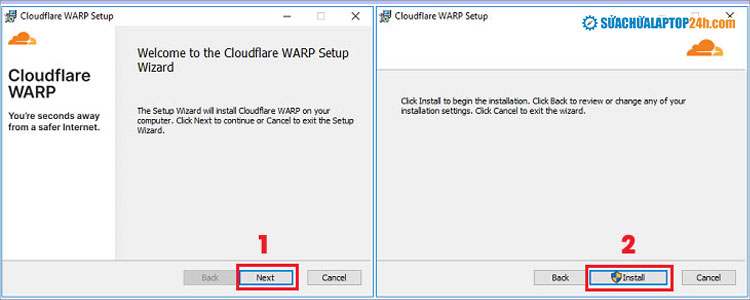 Cài đặt 1.1.1.1 cho máy tính như hình