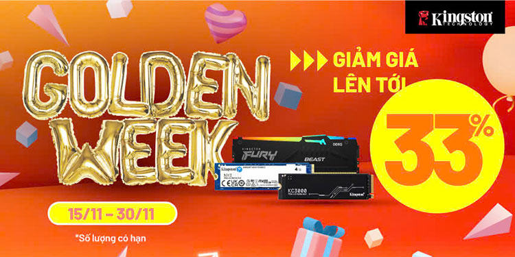 Kingston mang tới siêu ưu đãi 33% các sản phẩm bộ nhớ