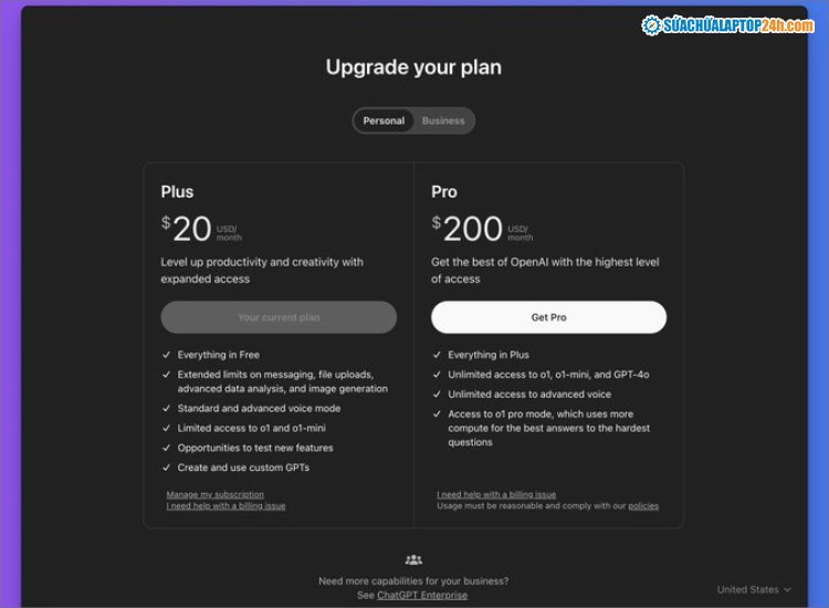 So sánh giữa ChatGPT Pro và Plus