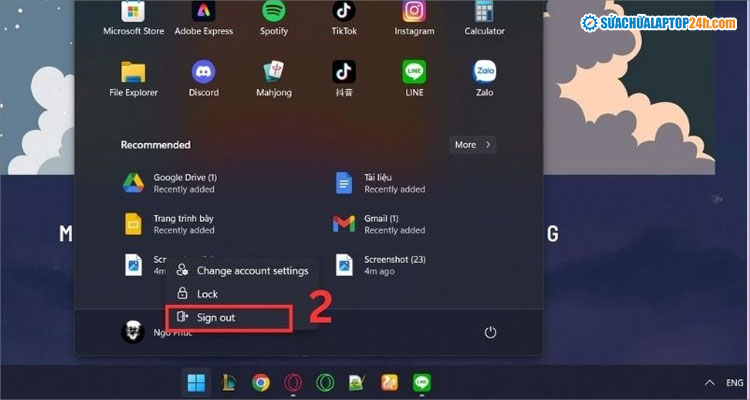 Chọn Sign out để đăng xuất tài khoản Microsoft khỏi thiết bị khác