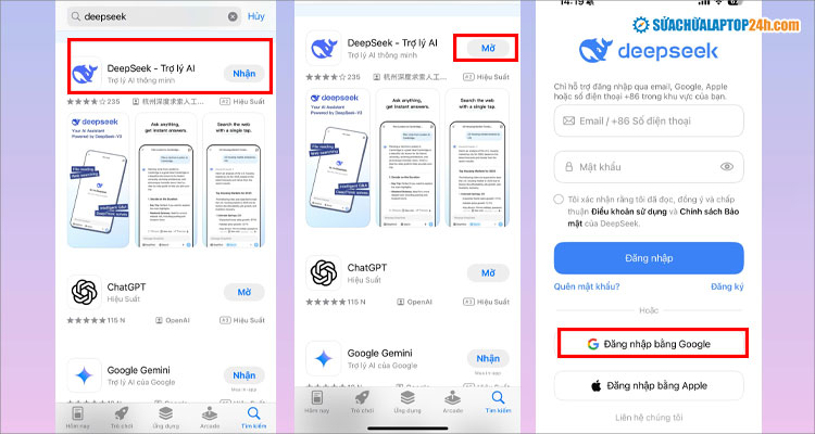 Các bước tải DeepSeek về điện thoại