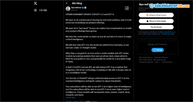 GPT-4.5, GPT-5: OpenAI định nghĩa lại cách sử dụng AI cho chúng ta