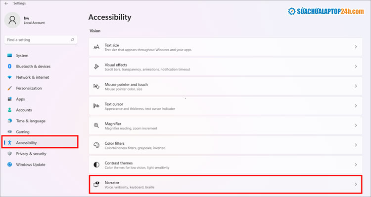 Cải Tiến Chế Độ Quét Của Narrator