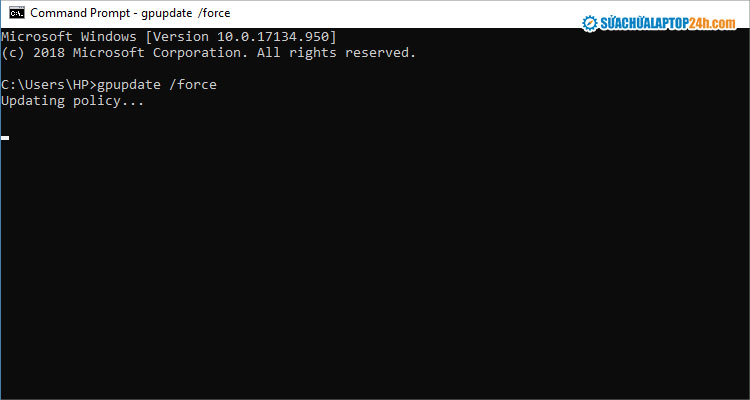 nhập lệnh: gp/force