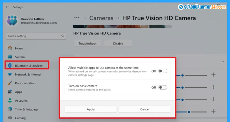 Tùy chọn camera trên Windows 11 24H2 mới