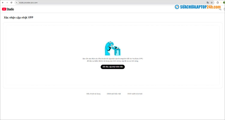 Trang web giả mạo yêu cầu người dùng Xác nhận cập nhật YPP
