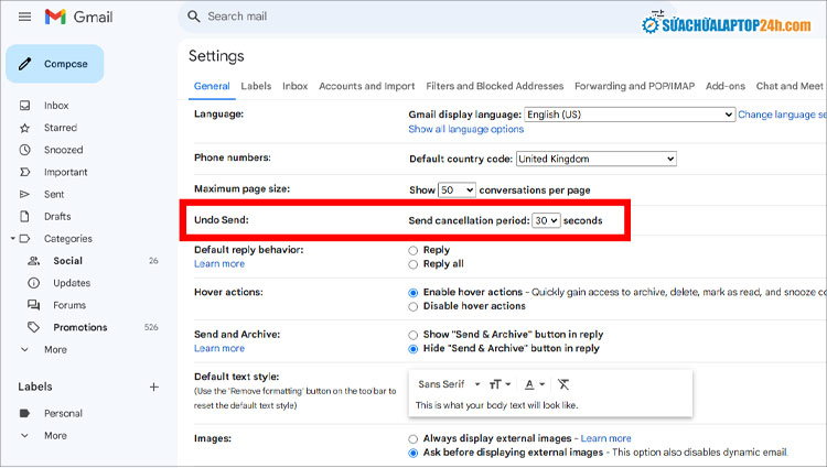 Cài đặt thời gian hoàn tác tối đa 30 giây để có nhiều thời gian phát hiện lỗi hơn
