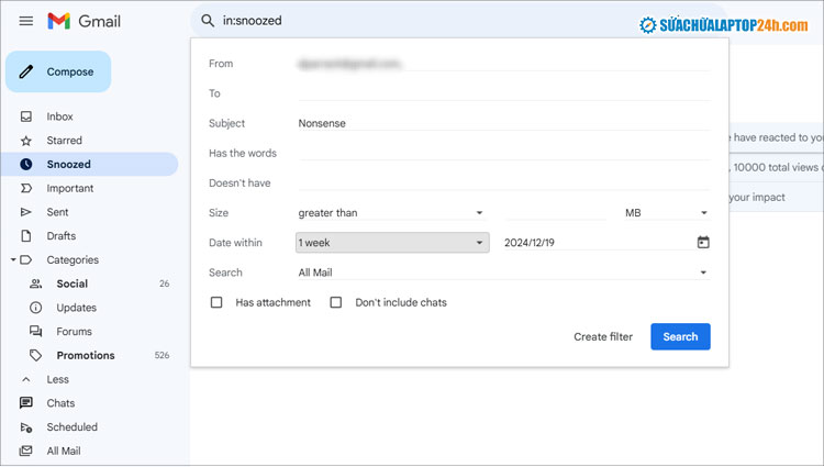 Danh mục hộp thư đến, nhãn và bộ lọc