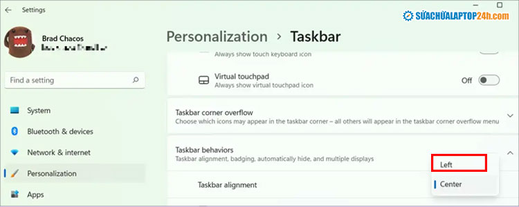 Đưa nút Start về góc trái quen thuộc