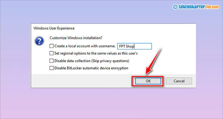 Chọn OK để xác nhận format dữ liệu USB