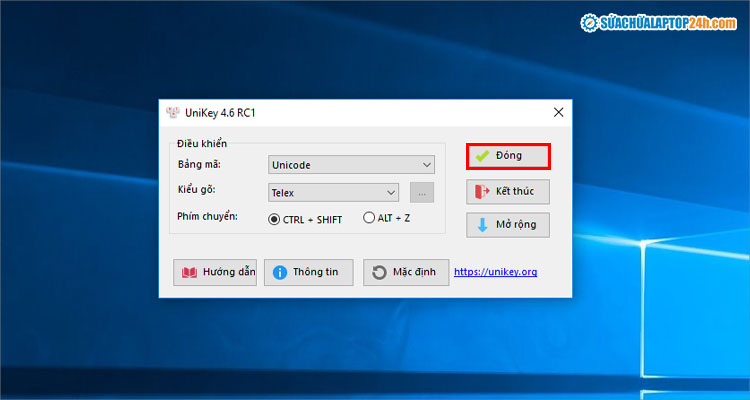 Thiết lập như hình để gõ tiếng Việt