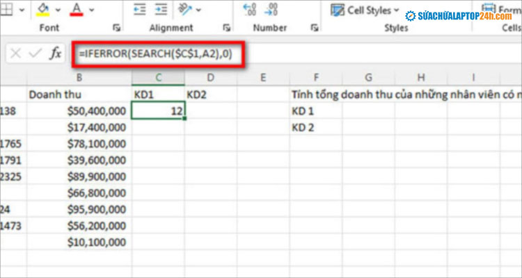 Nhập hàm như hình