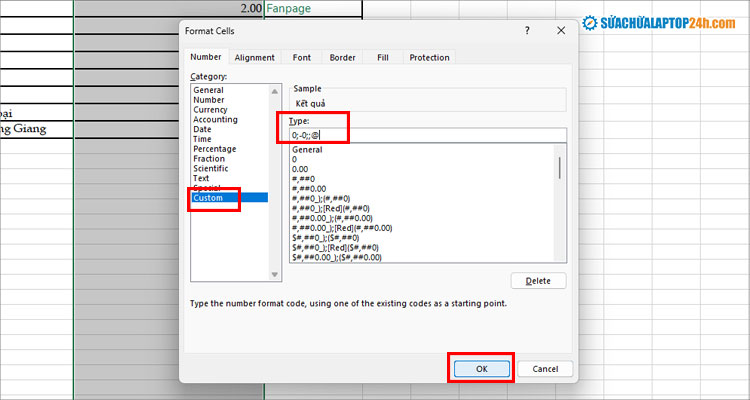 Thực hiện như hình để ẩn số 0 trong Excel