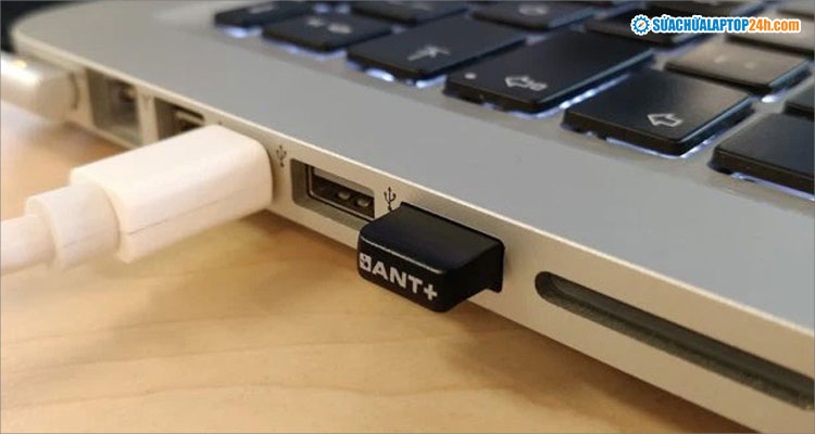 Cắm đầu thu vào cổng laptop